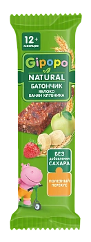 Батончик яблоко, банан, клубника